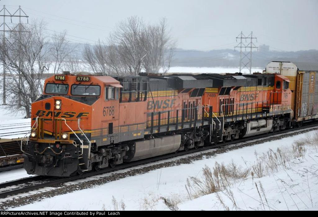 Eastbound vehicle train